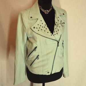 ZARA BASIC - Mint Green Studded Jacket